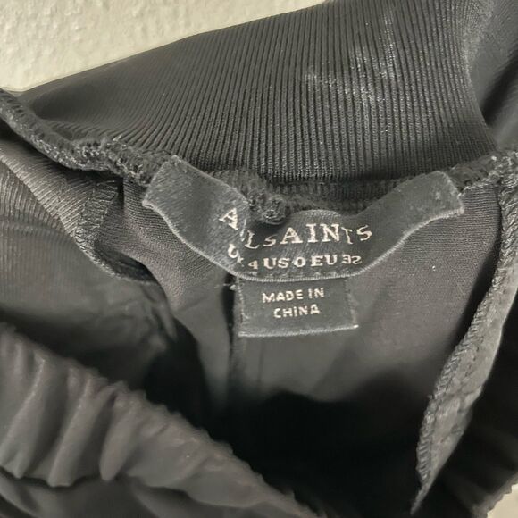 Allsaints Womens Size 0 Black Tia Trouser Pull On Pant - Picture 6 of 7